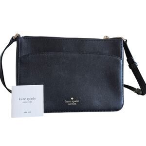 Kate Spade Black Leather Crossbody Bag Women’s Designer Purse Handbag